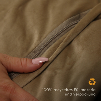 Pleafs Heizkissen Plush 45x45cm Crewel Tan, 1 Stk